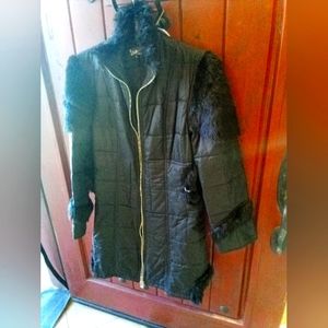 Black coat, black hat included